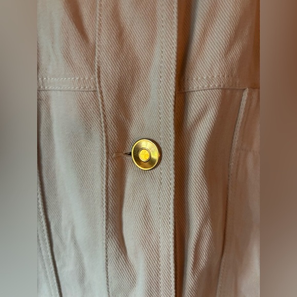 Zara | lightweight | denim | ivory | shacket | M - Picture 7 of 10